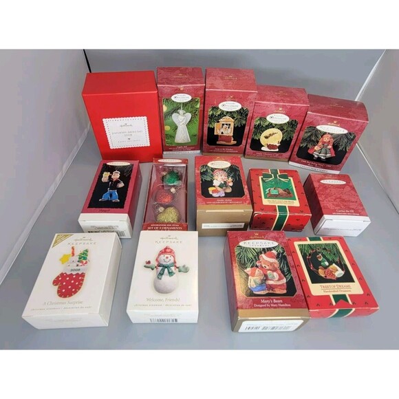 Vtg 90s Lot 14 Hallmark Keepsake Ornaments Popeye Collectors Club Exclusive NOS - Picture 1 of 7